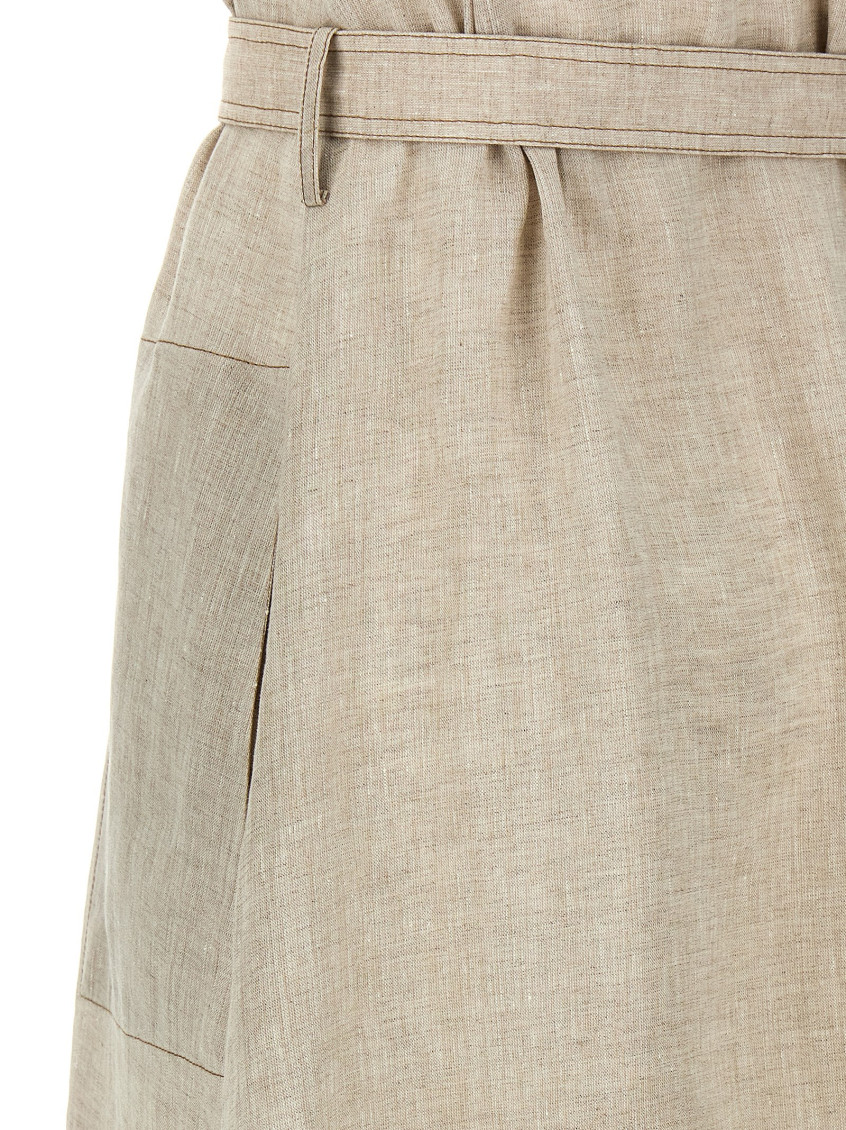 Linen maxi dress - Neutrals