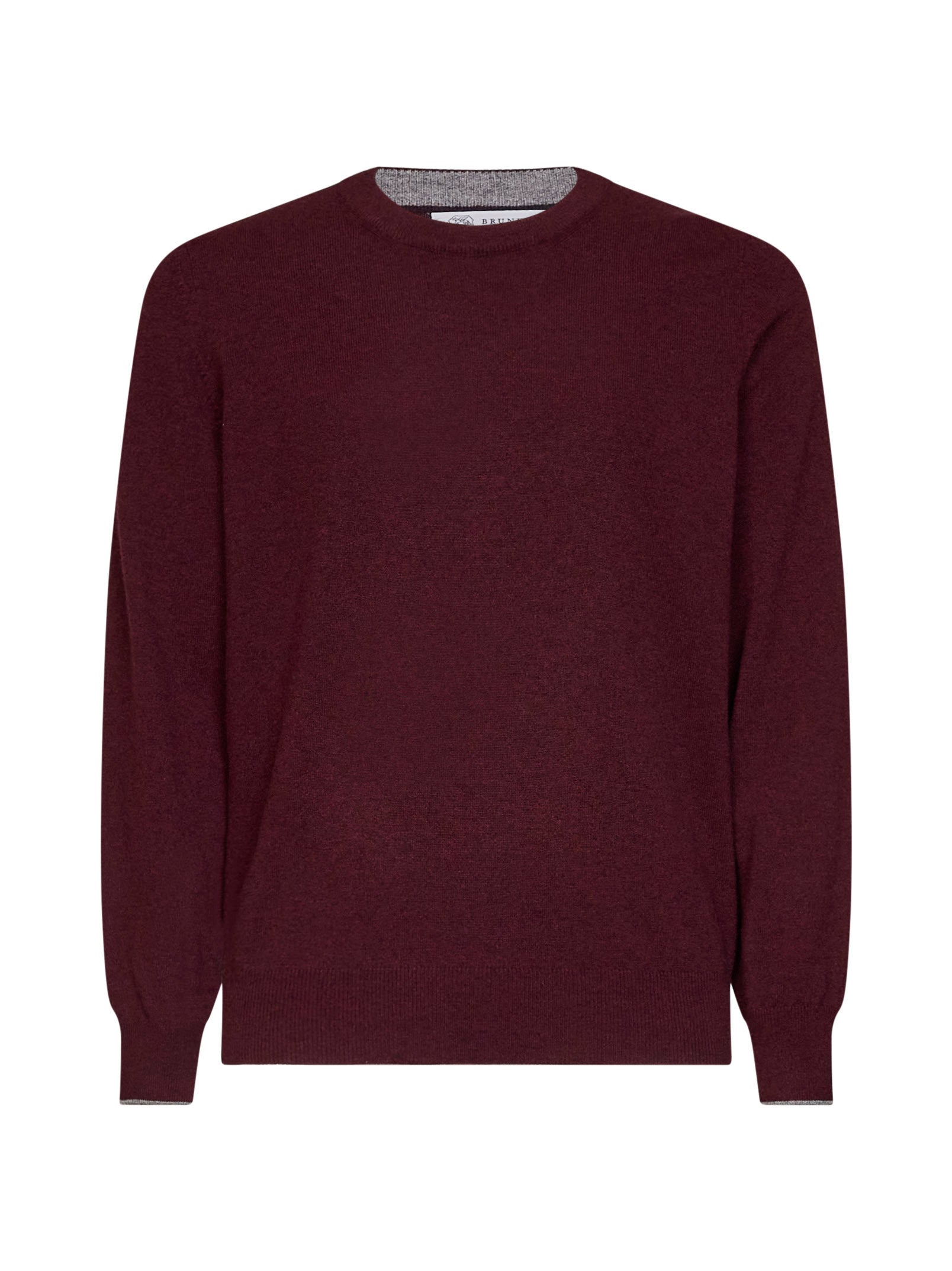Cashmere Crewneck Sweater — Bordeaux