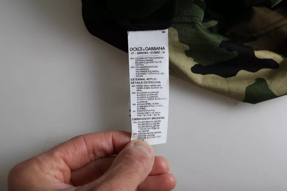 Camouflage Cotton T-Shirt — Multicolor