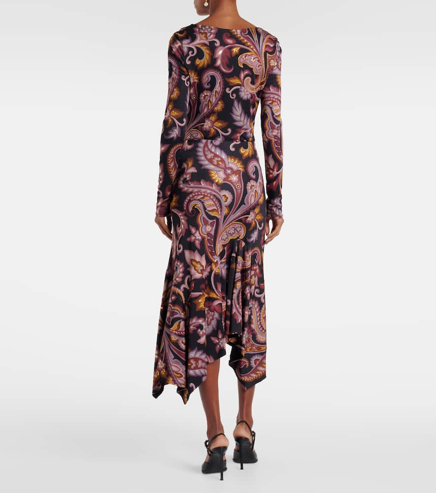 Paisley jersey maxi skirt