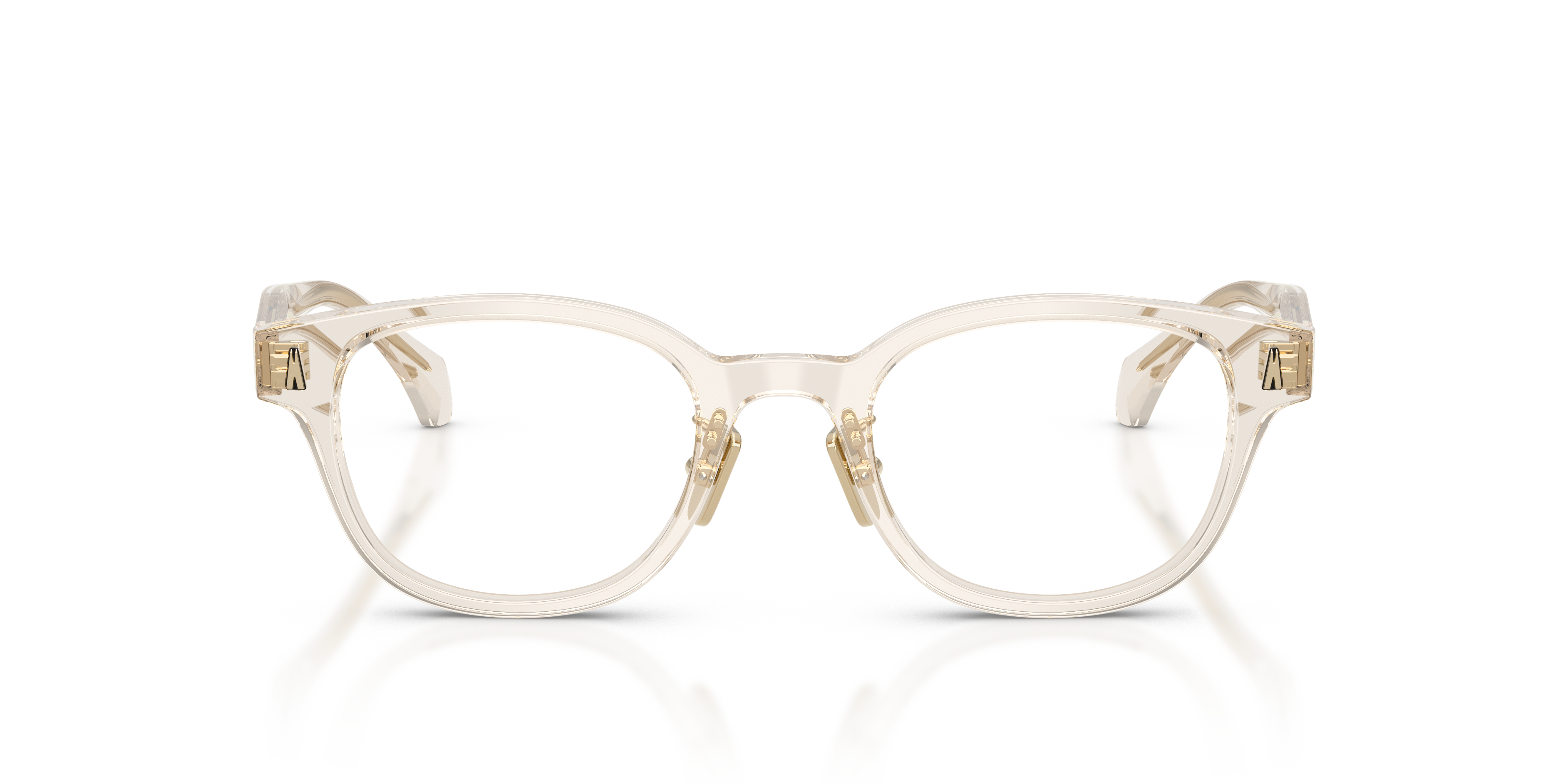Moncler Unisex Moncler ME2021D 3003 Monturas ópticas Acetato Marrón Transparente Redonda Norma