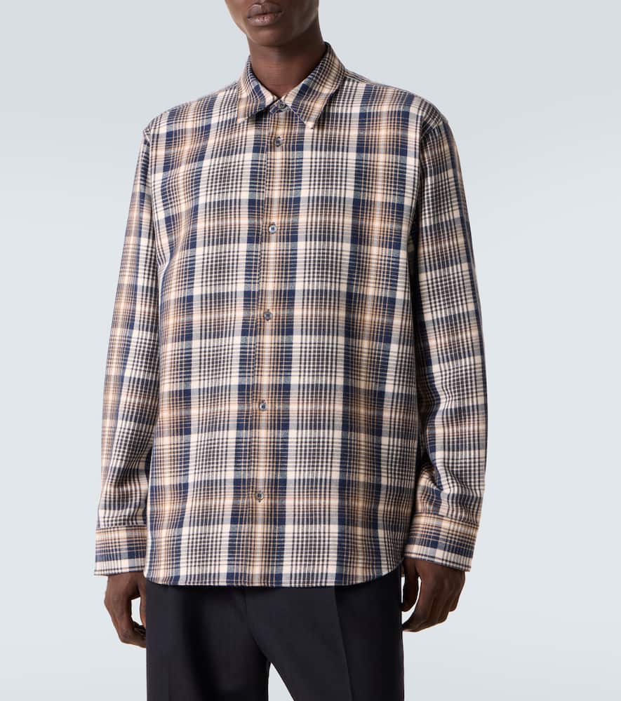 X Aaron Levine View checked cotton shirt