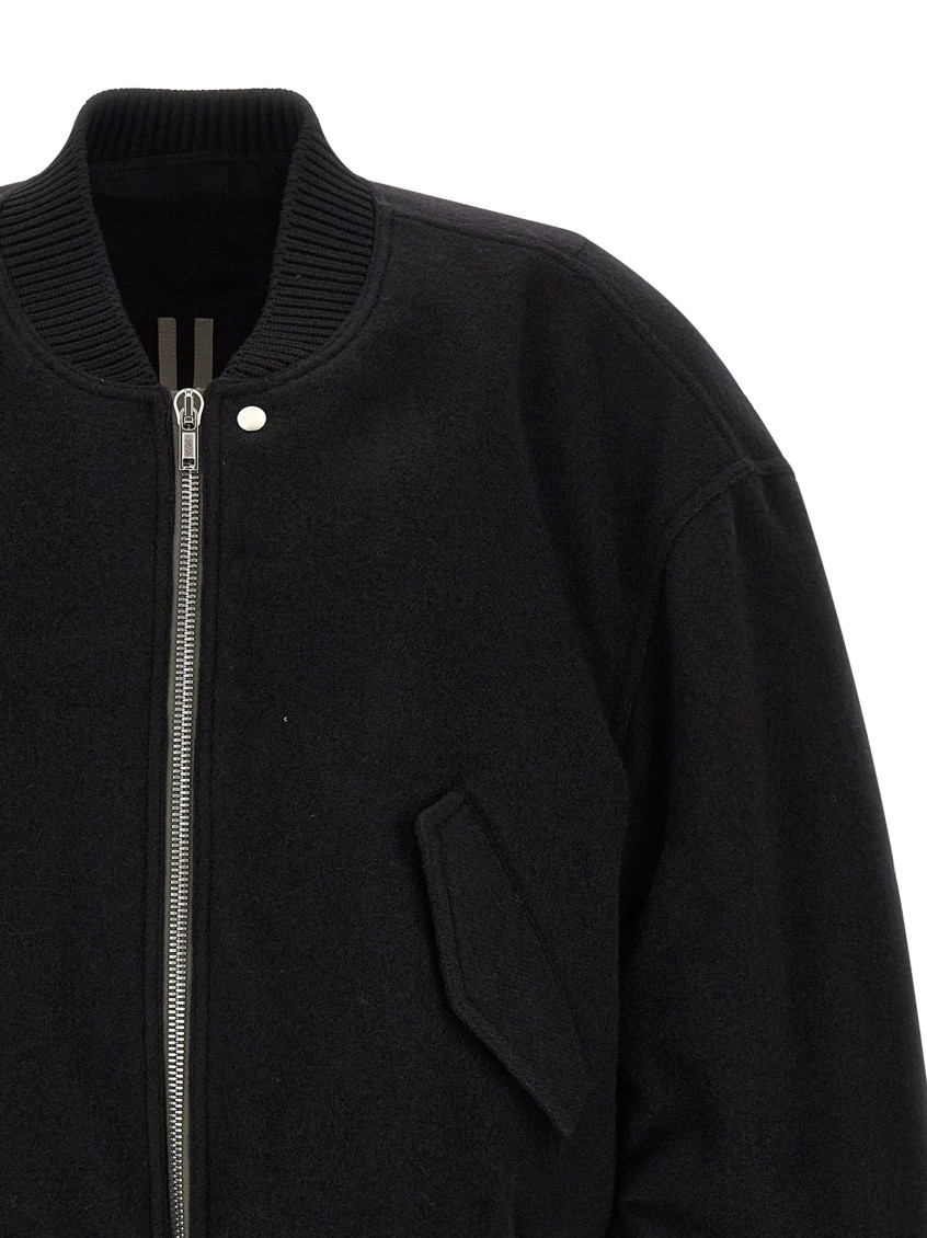 Rick Owens - secchia flight bomber jacket ribbed collar cuff