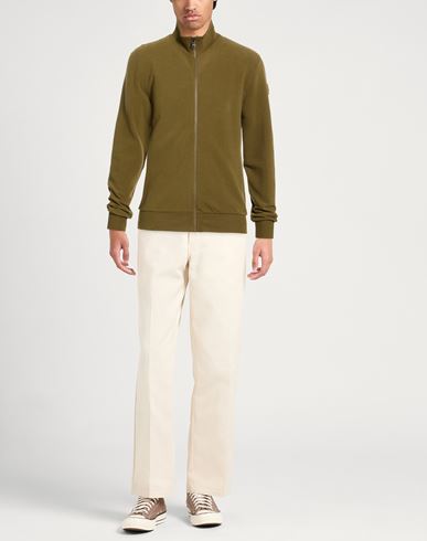 Man Sweatshirt Military green Size M Cotton, Polyamide, Elastane