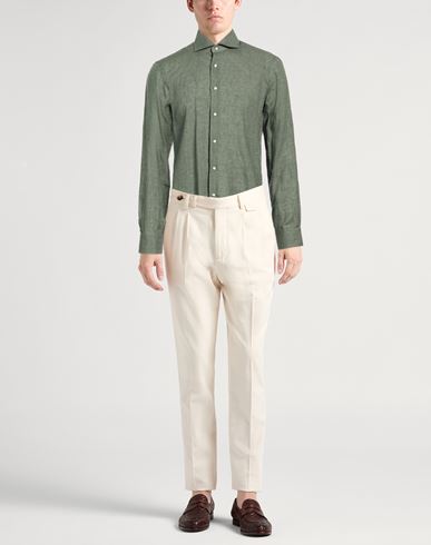 Man Shirt Military green Size 15 ¾ Linen