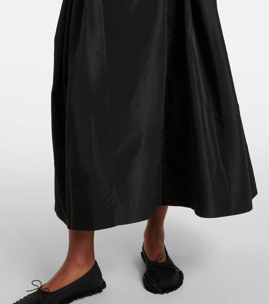 Taffeta midi skirt