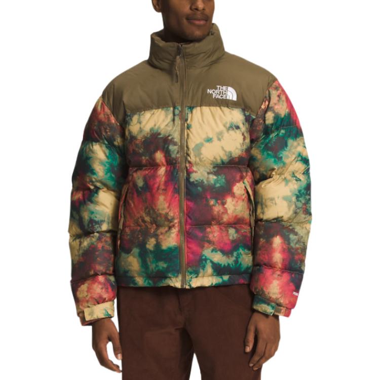 1996 Retro Nuptse Jacket ANTELOPE TAN ICE DYE PRINT