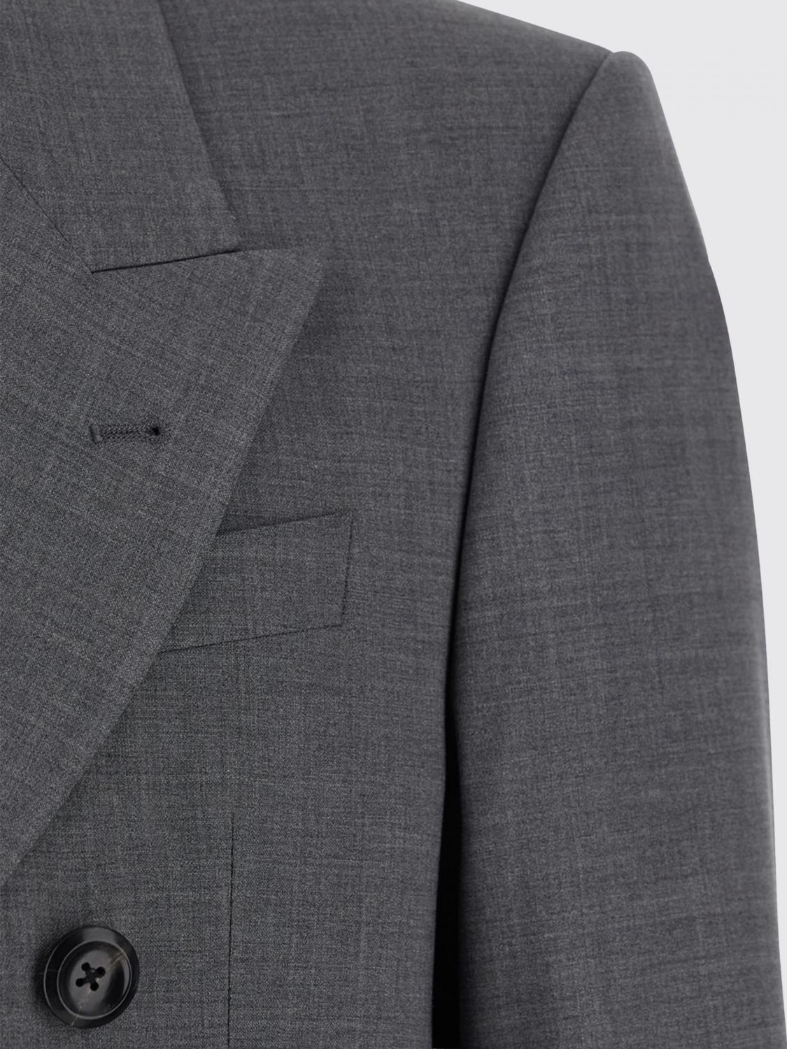 Double-Breasted Virgin Wool Blazer with Peak Lapels