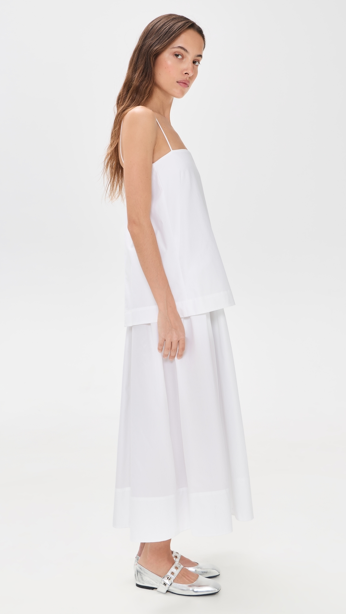 Cotton Strap Dress White