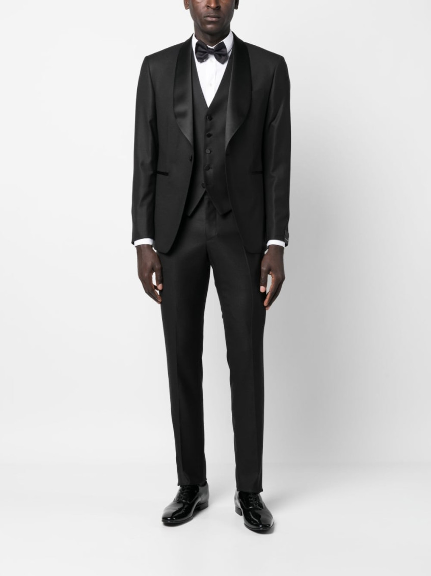Black Single-breasted three-piece suit