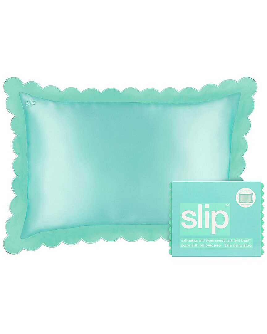 Pure Silk Queen Pillowcase With Scalloped Edge