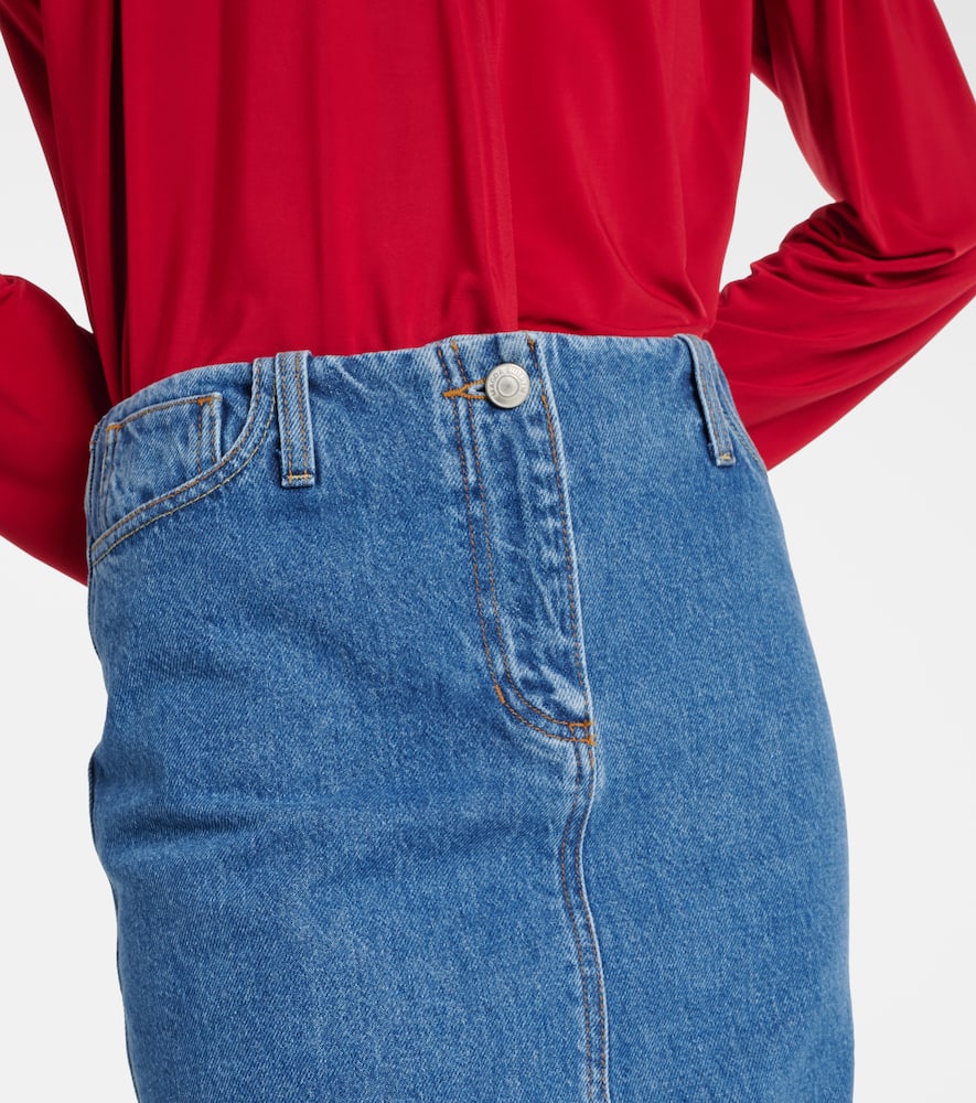 Denim midi skirt