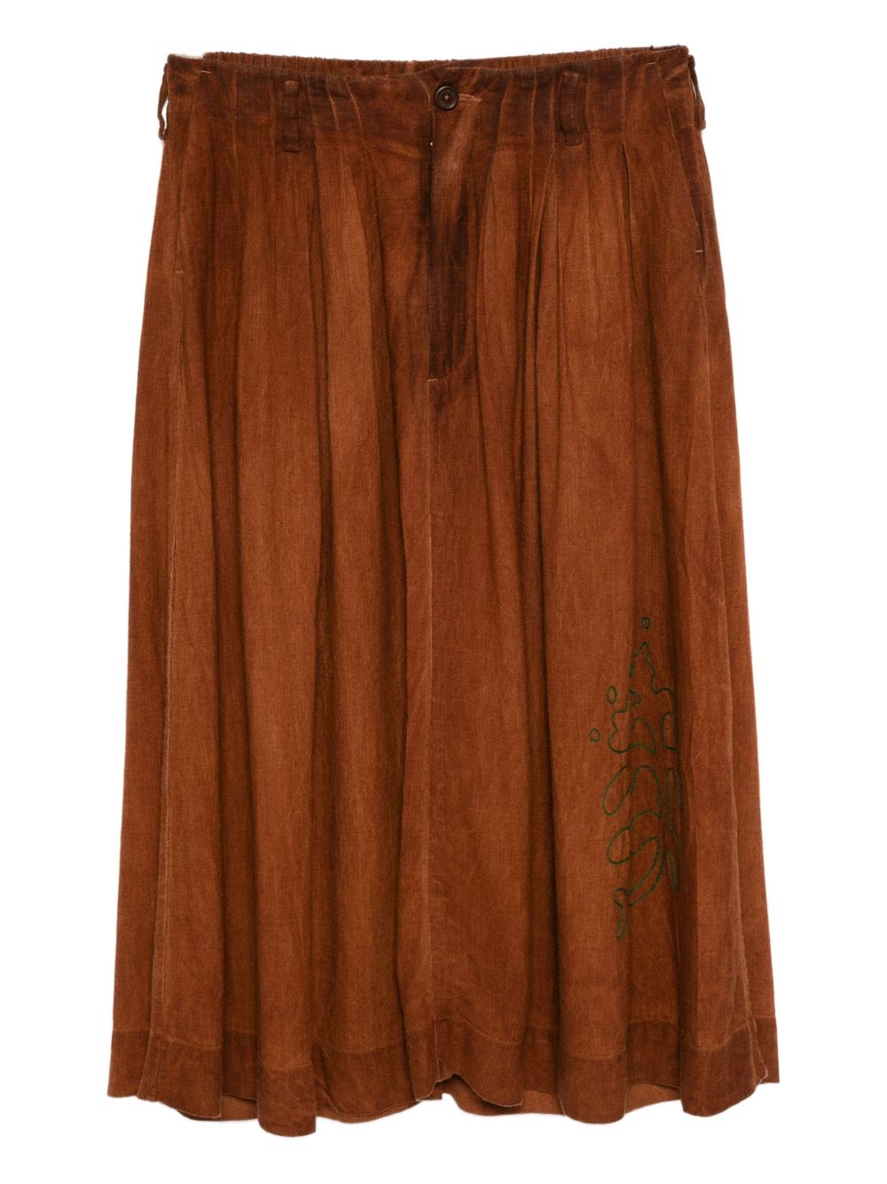 Pleated skirt - Brown
