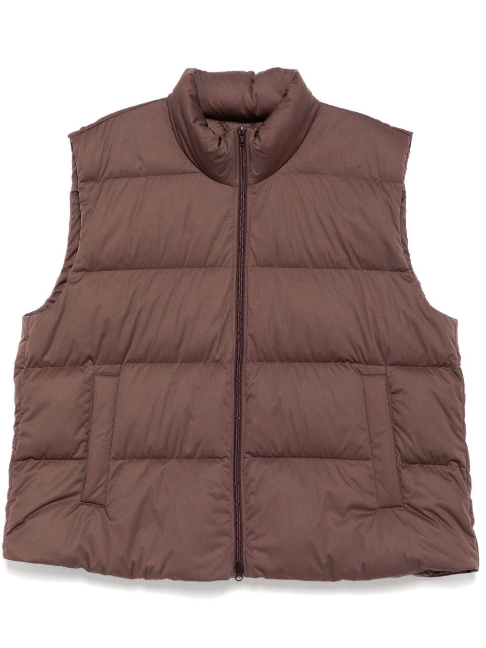 Mock neck padded gillet - Black