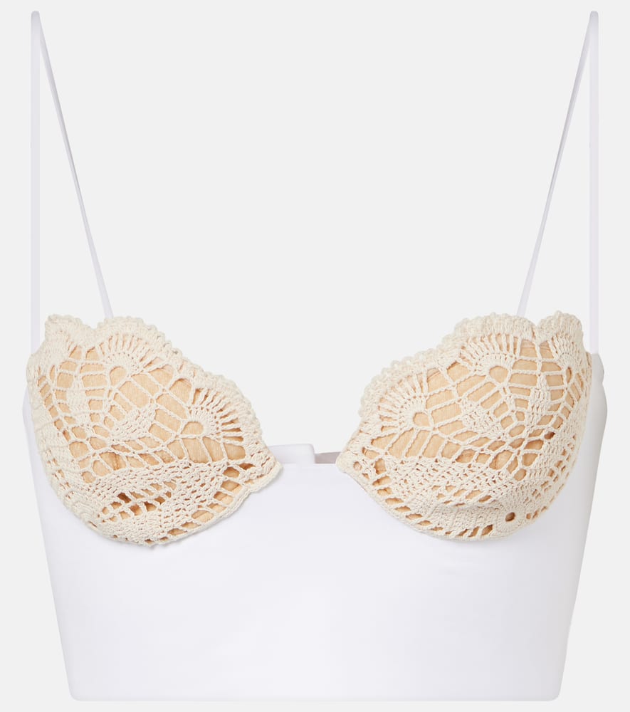 Crochet cotton bustier top