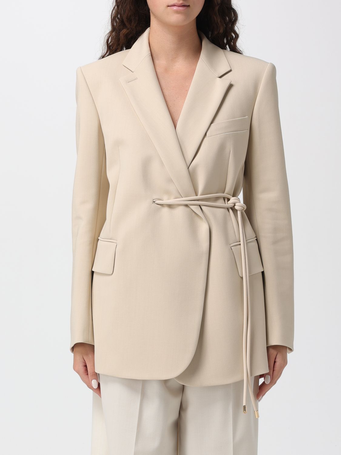 Self-tie wrap blazer - Black