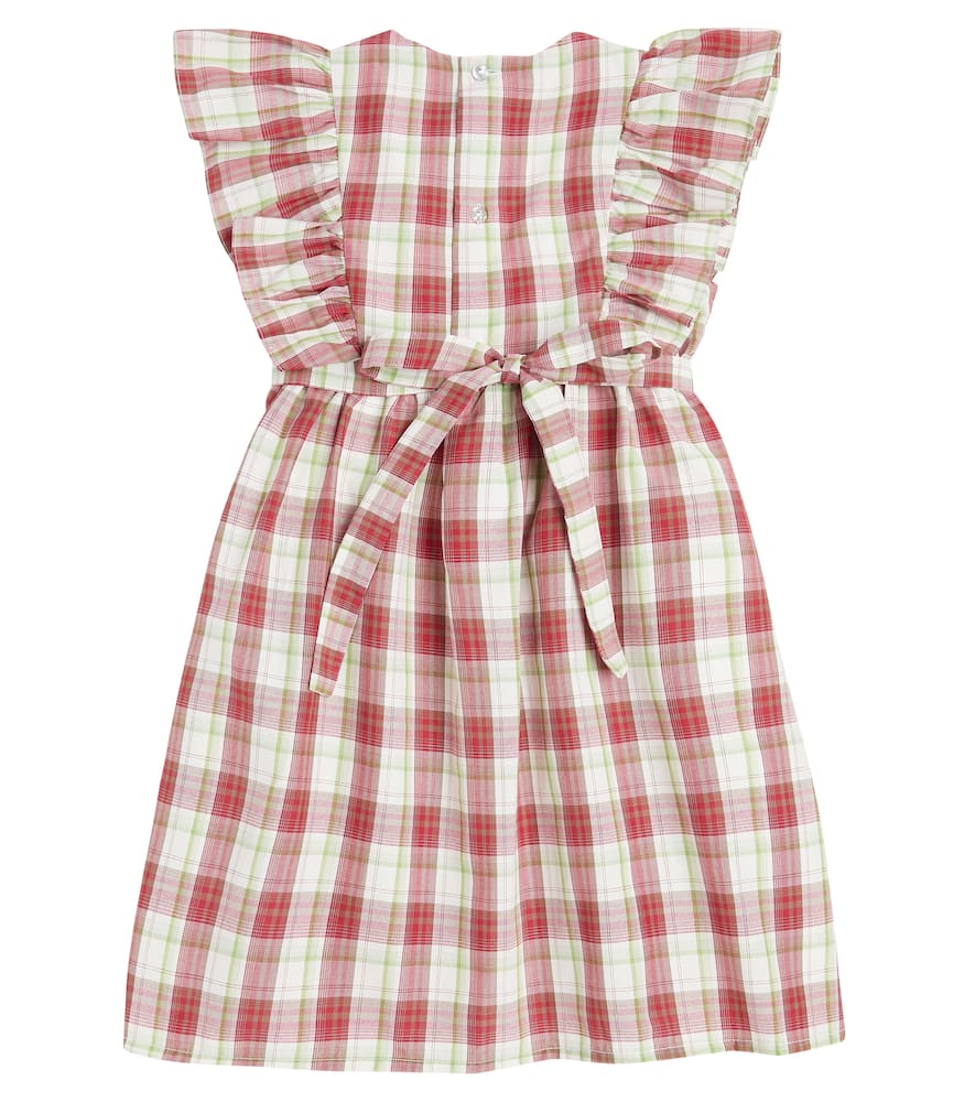 La Coqueta Blanca checked cotton-blend dress