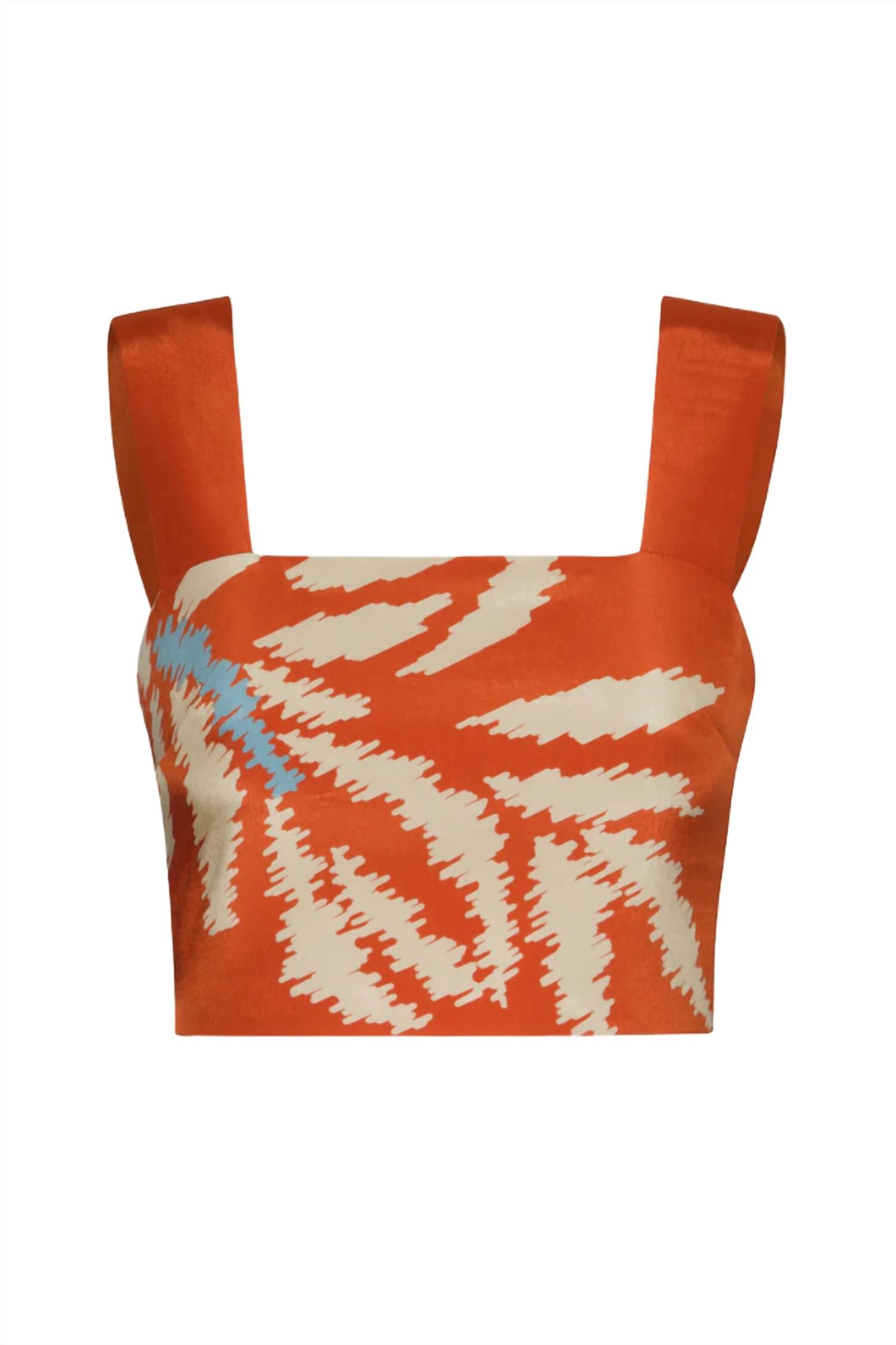Marimba Top In Orange Gladiolos