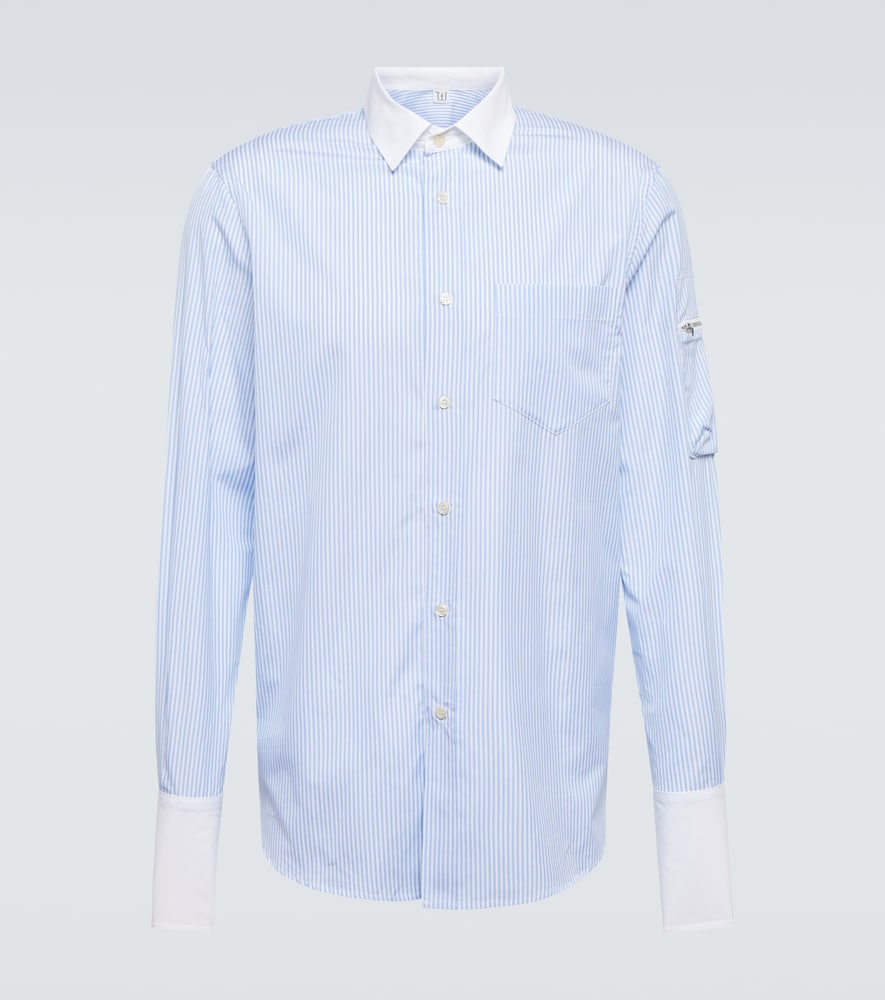 Striped cotton poplin shirt