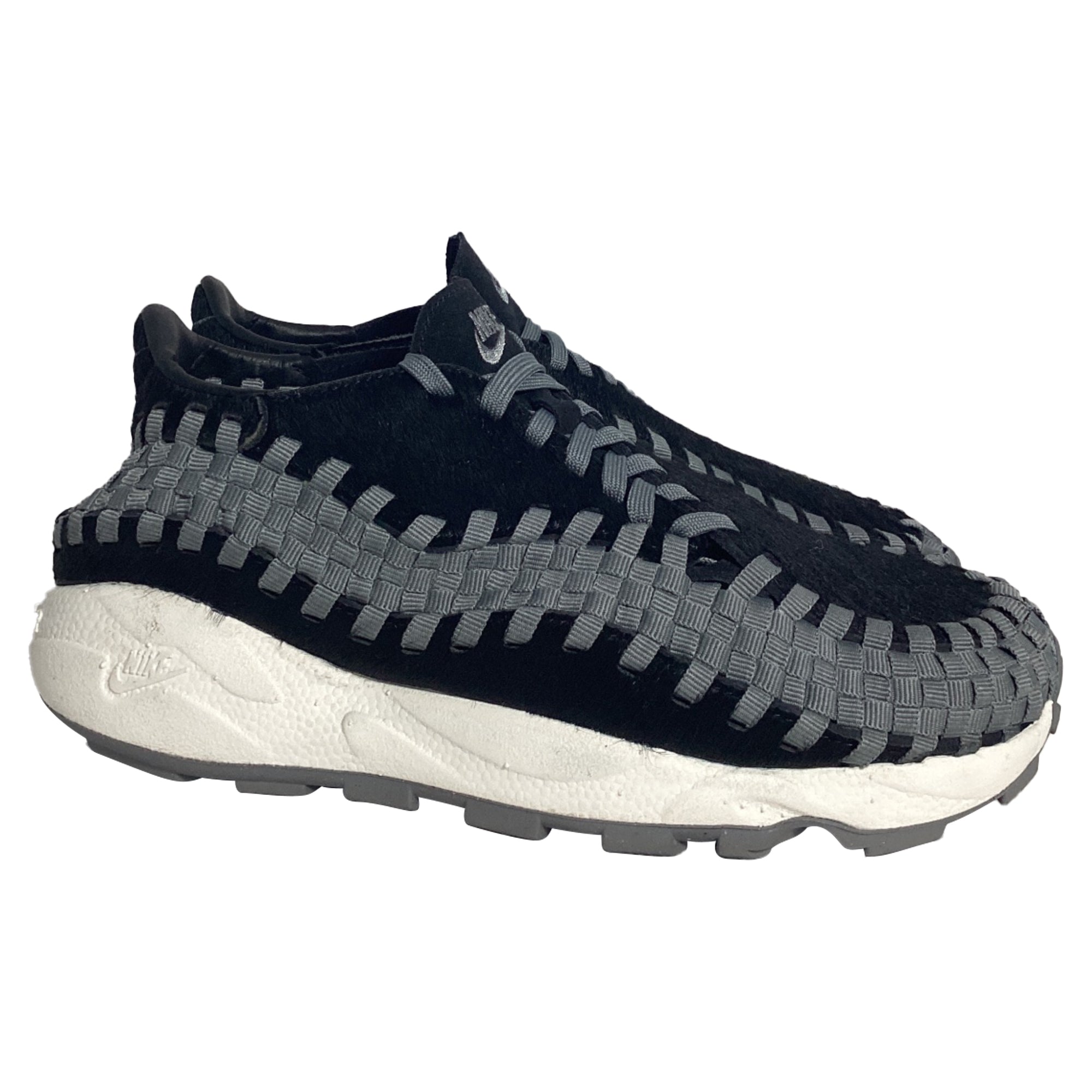 Air Footscape Woven Sneakers in Black Pony Hair