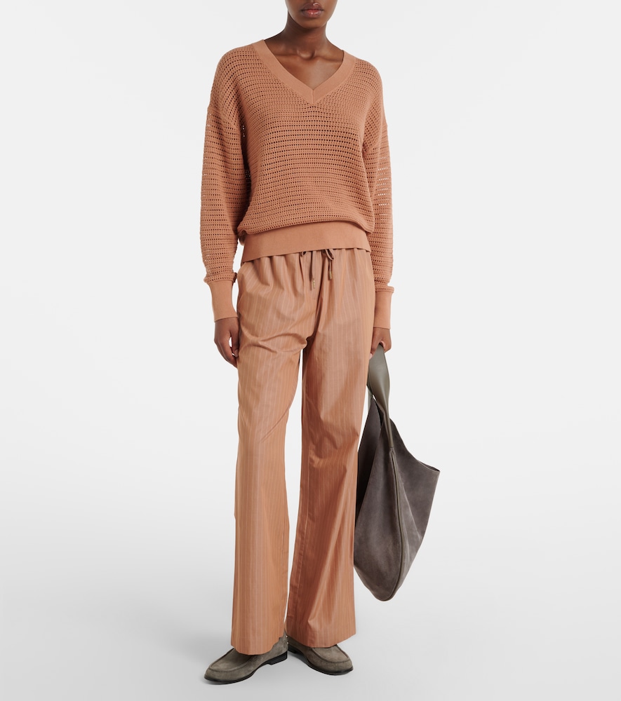 Gaia open-knit cotton sweater