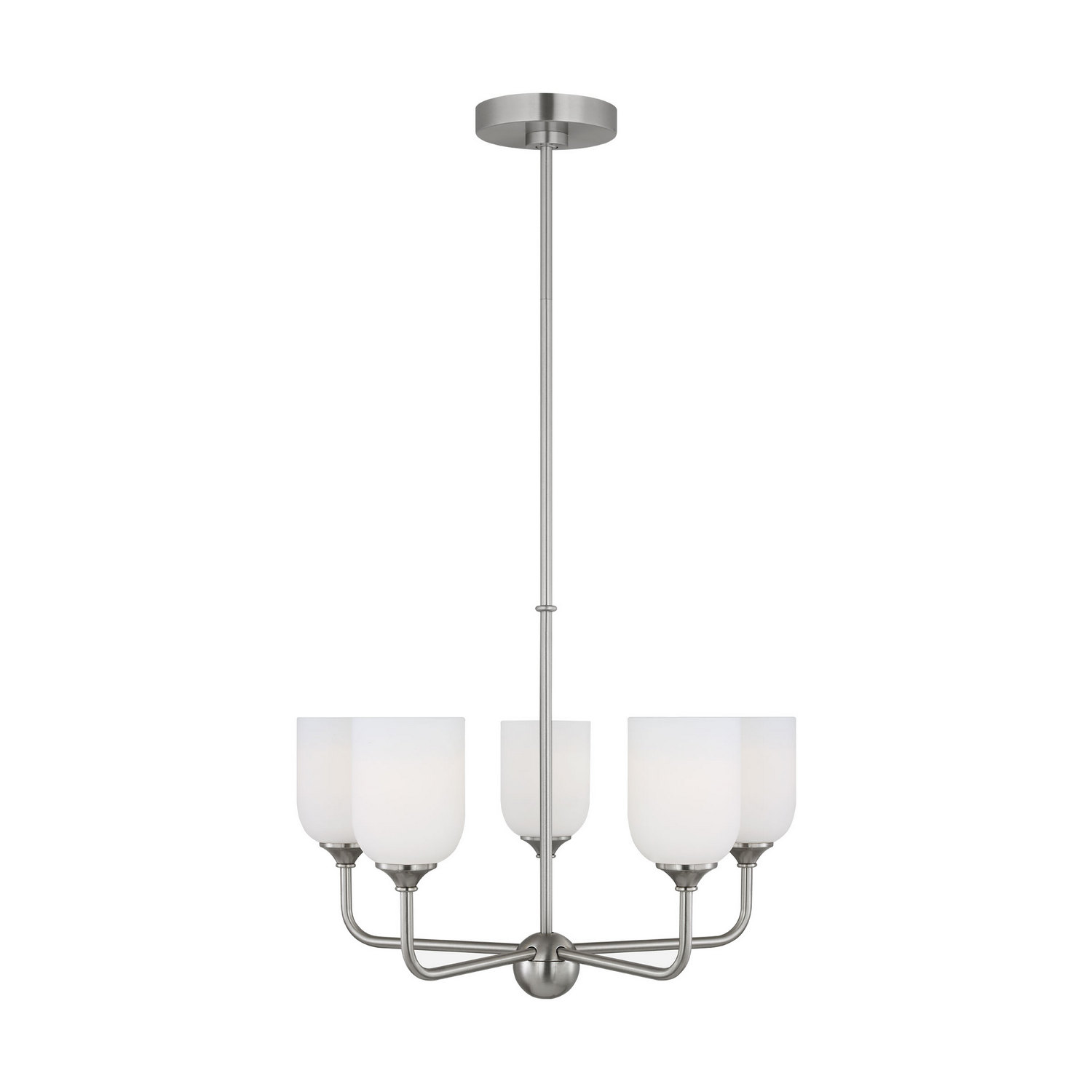 Brushed Steel Chandelier from the Emile Collection