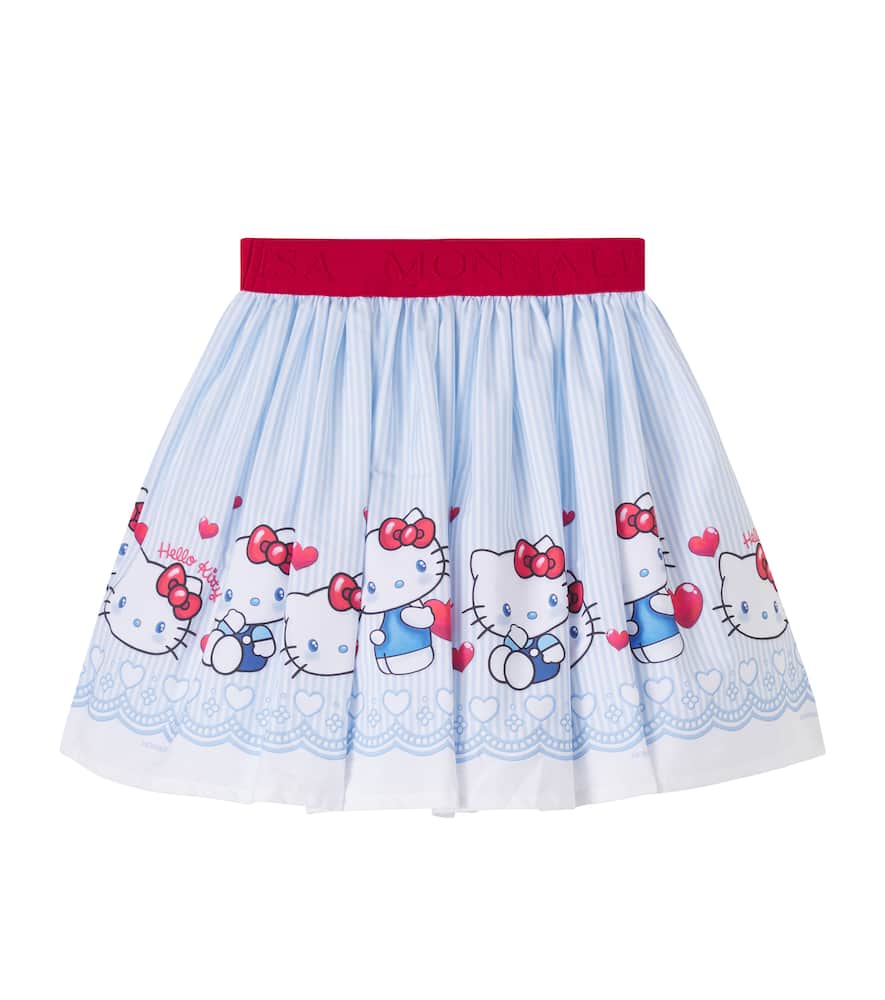 X Hello Kitty striped cotton skirt