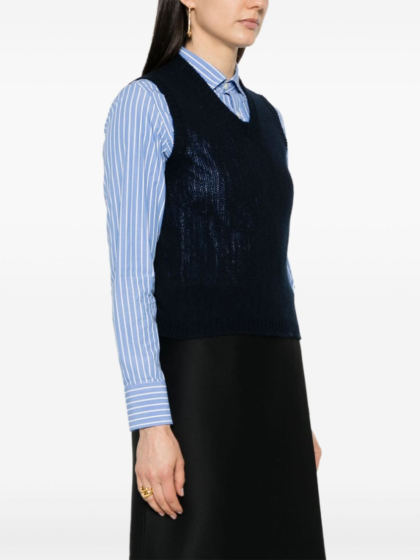 V-neck Knitted Vest
