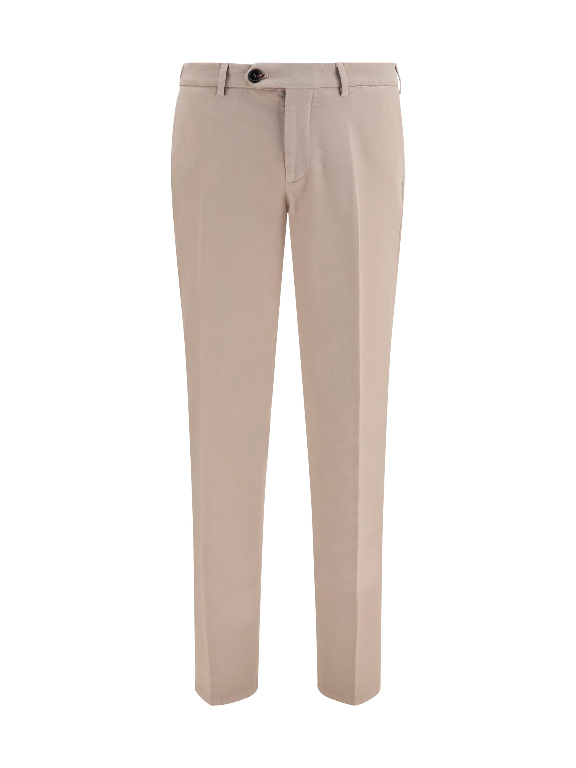 Dyed Cotton Trousers — Beige