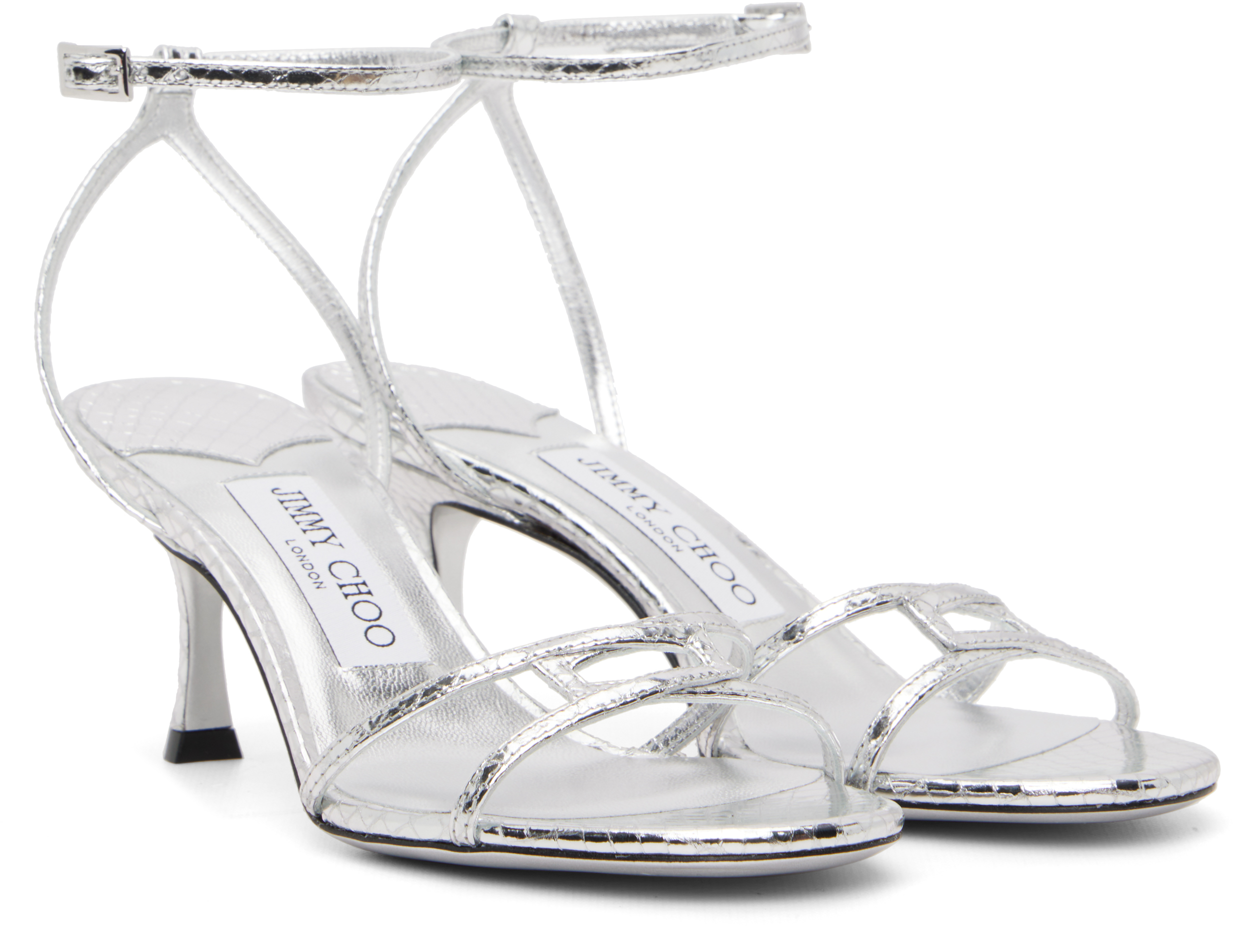 Silver 1998 Leo 65 Heeled Sandals