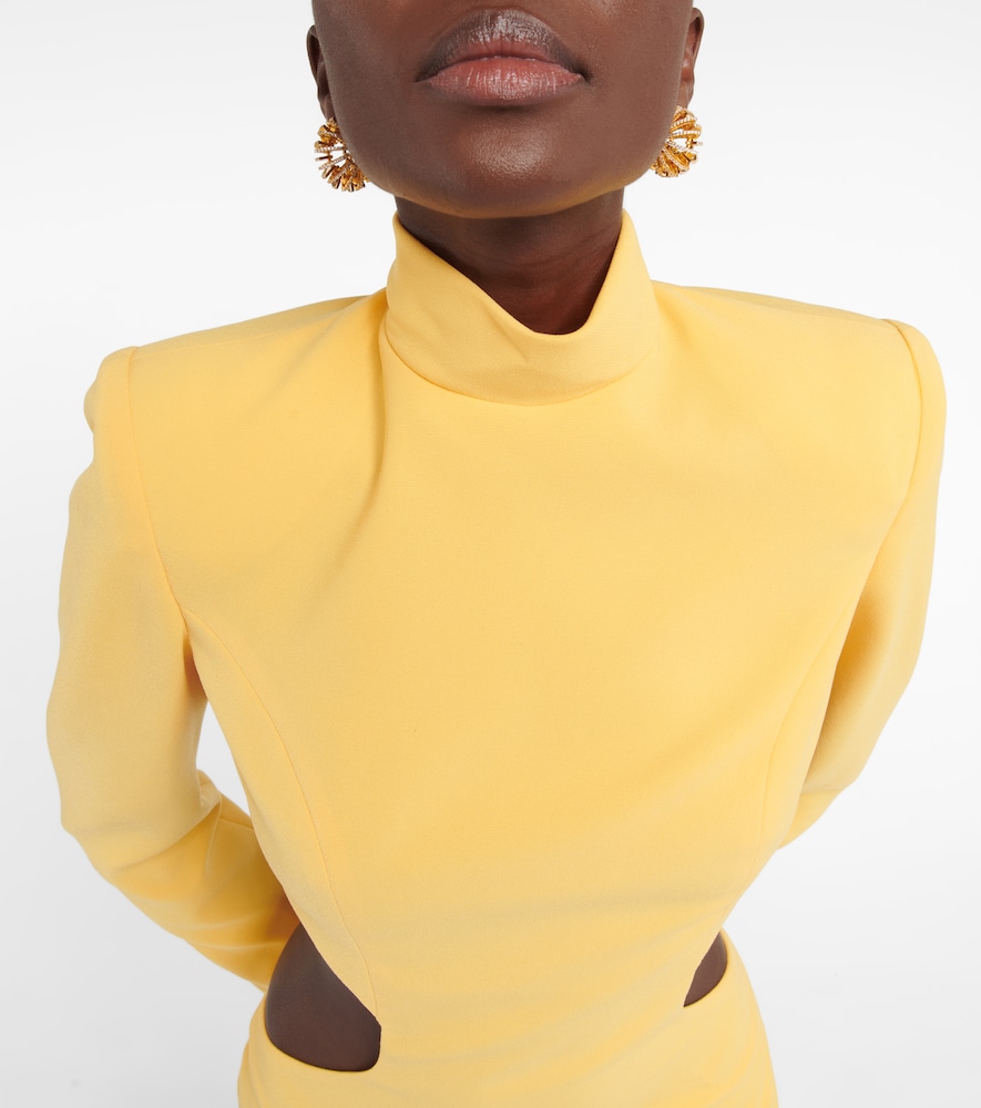 Cutout crêpe minidress
