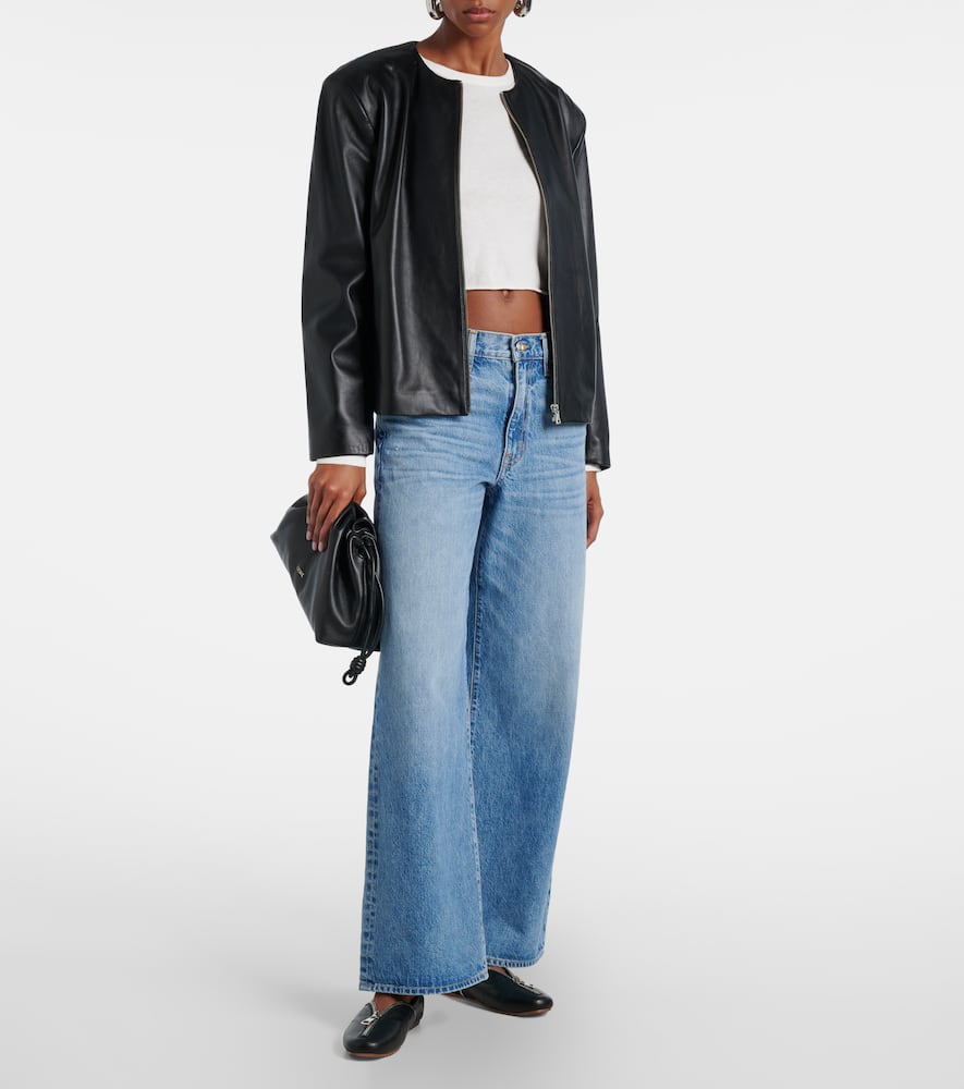 Selena mid-rise wide-leg jeans