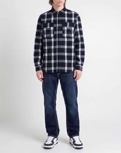 Man Shirt Blue Size S Cotton