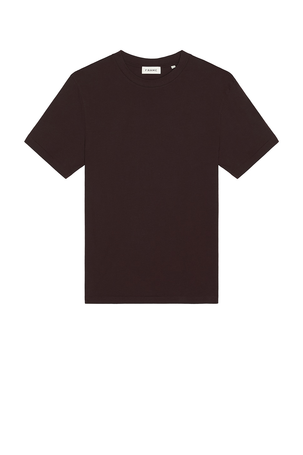 FRAME Light Cotton Tee in Burgundy.  M. Also in L, S, XL/1X