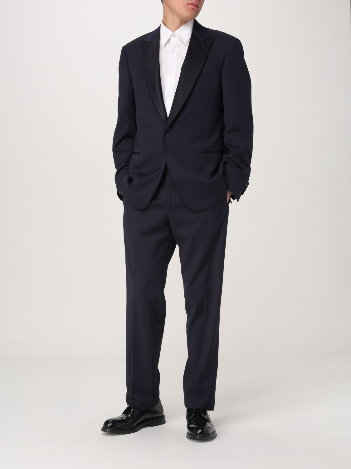 Single-breasted virgin wool suit - Black