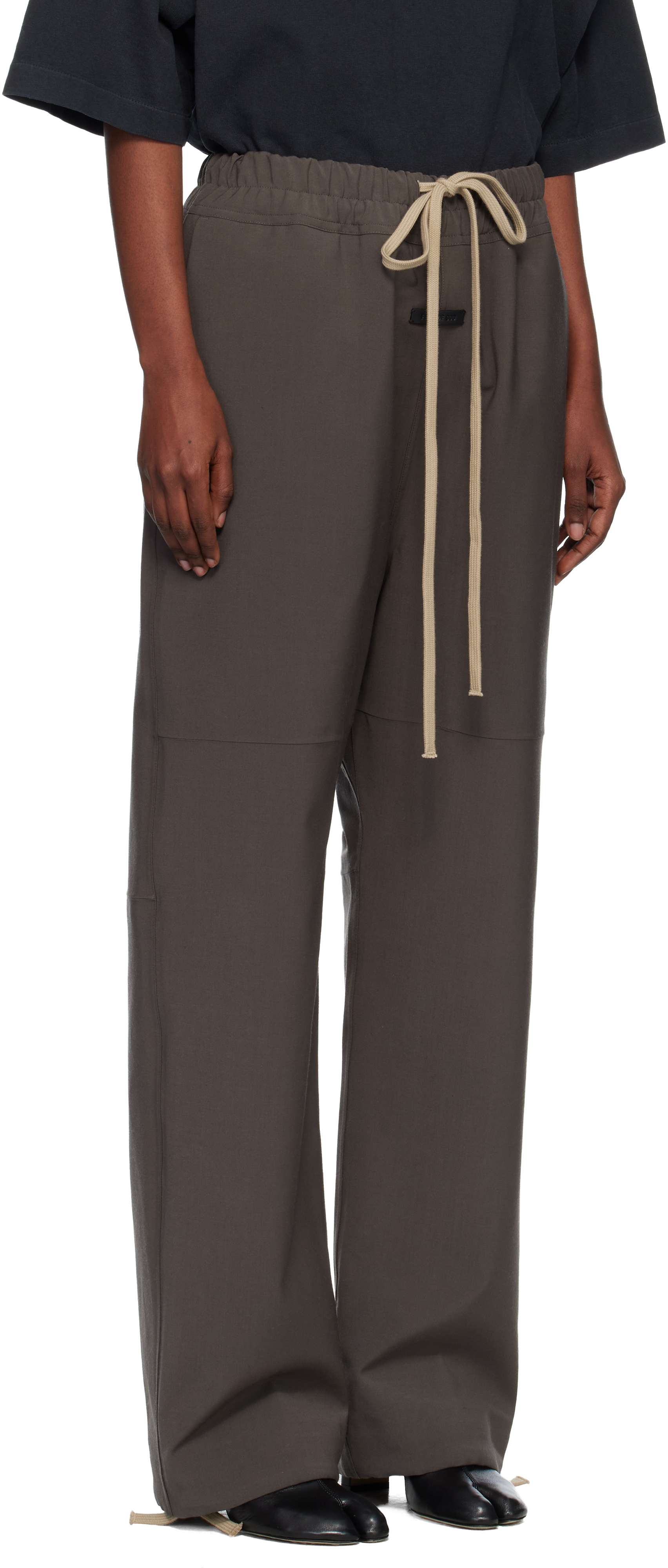 Gray Split Knee Trousers