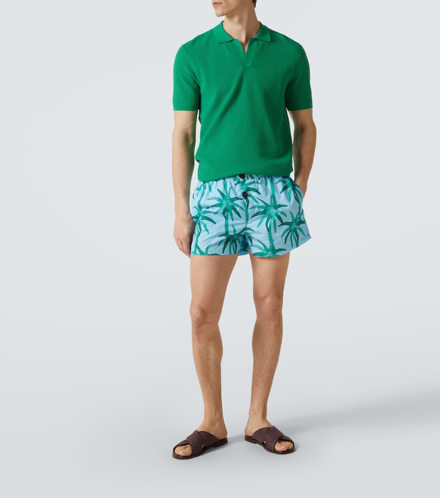 Roddy waffle-knit mesh polo shirt
