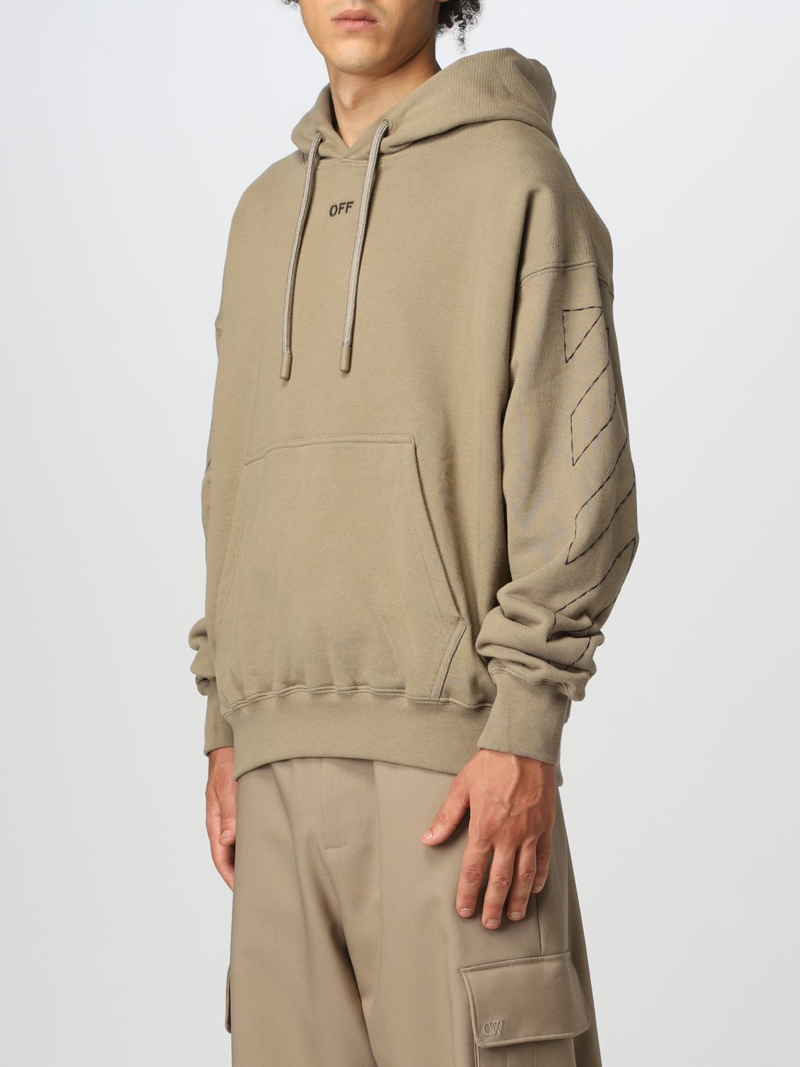 Sweatshirt Men color Beige