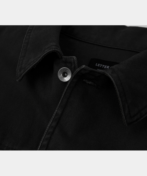 Easy Garment Trucker Jacket Black