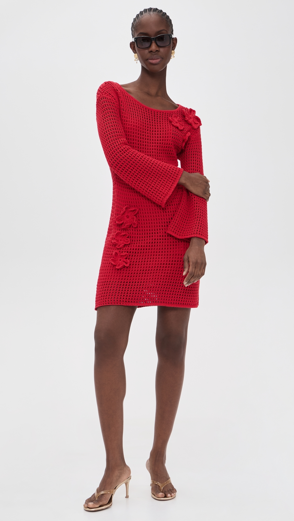 Honey Sweater Mini Dress Goji Berry