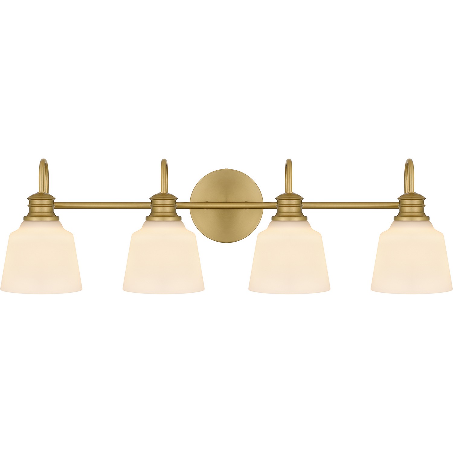 Aged Brass Four Light Bath from the Hinton Collection