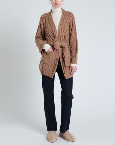 Woman Cardigan Camel Size 6 Acrylic, Mohair wool, Polyamide, Wool