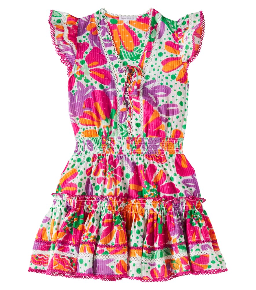 Poupette St Barth Kids Anais floral ruffled cotton dress