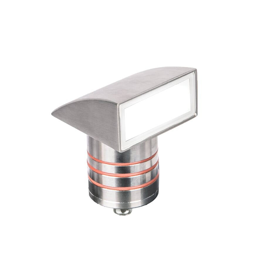 WAC LED 2" 12V Indicator Light with Ground Hood in 3000K Stainless Stee