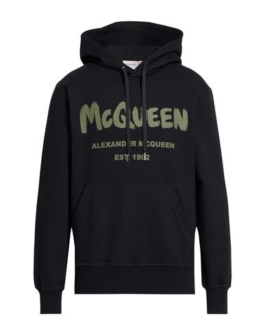 Man Sweatshirt Black Size XL Cotton