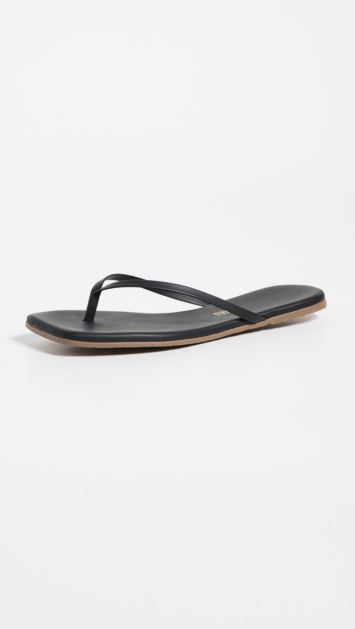 Square Toe Lily Flip Flops Black