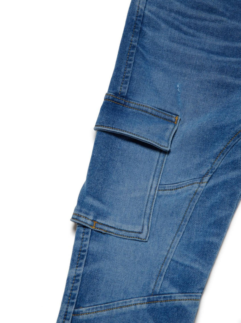 Boys Blue Jeans Cargo Pockets