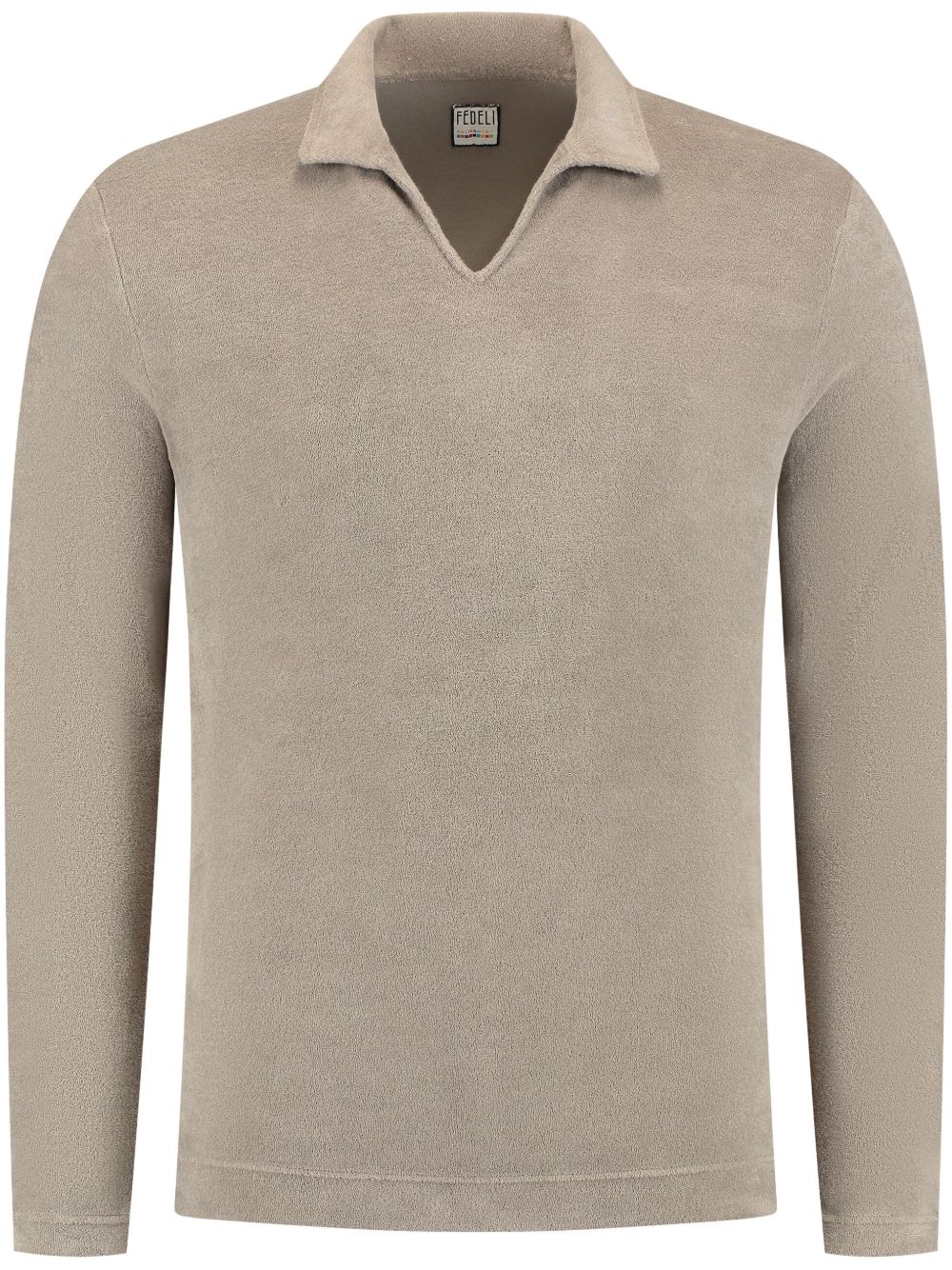 Knitted polo shirt - Brown