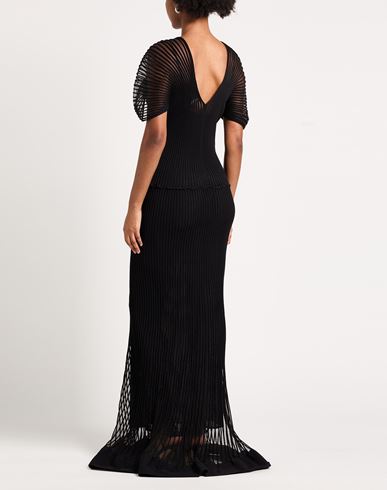 Woman Maxi dress Black Size 6 Viscose, Polyamide