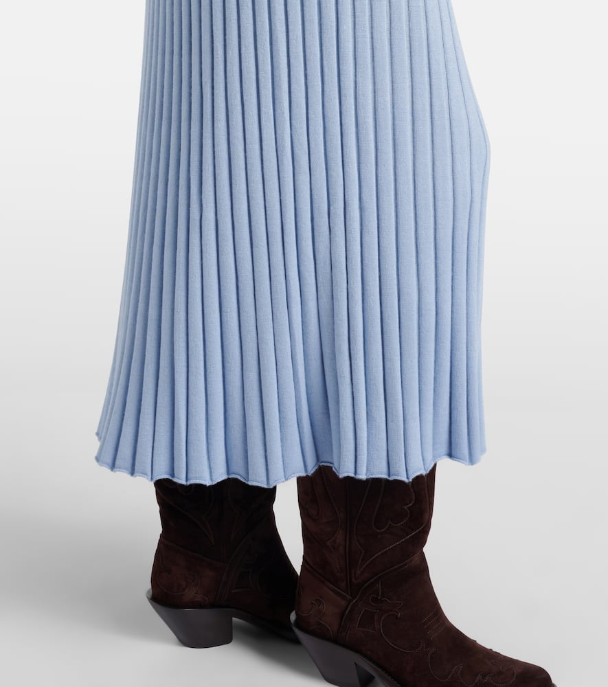 Amor ribbed-knit silk and cashmere maxi dress